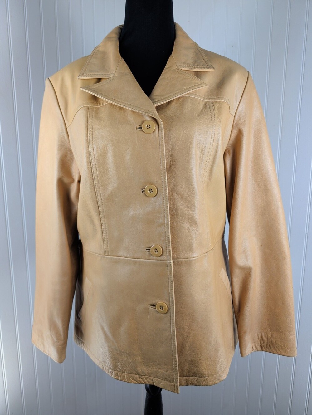Vintage Wilsons Leather Maxima Tan Genuine Leather Jacket Blazer XL